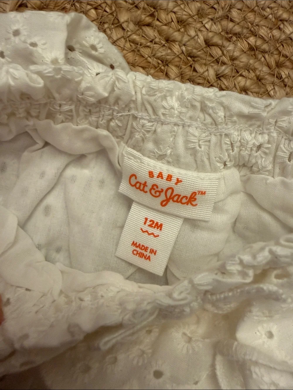 Cat & Jack White Eyelet Ruffle Diaper Covers